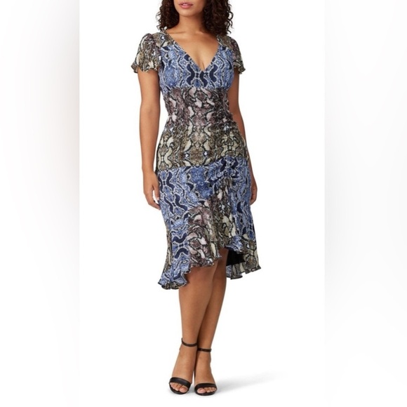 Parker Delia Dress Snake Print sz 14 - Picture 1 of 9